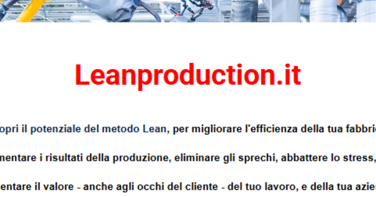 Leanproduction.it - corsi consulenze e approfondimenti Lean - Home