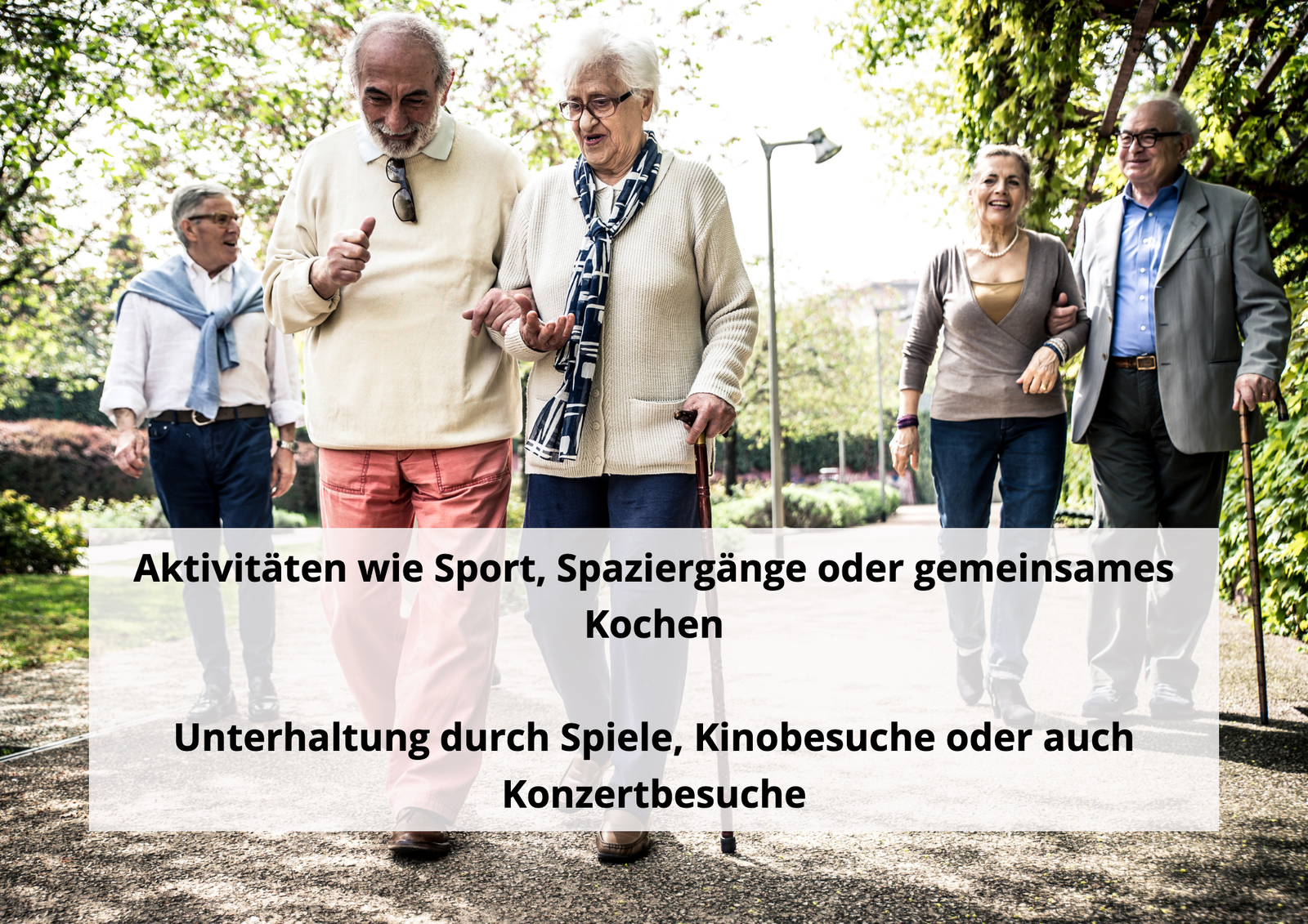 Mit Senioren spazieren gehen