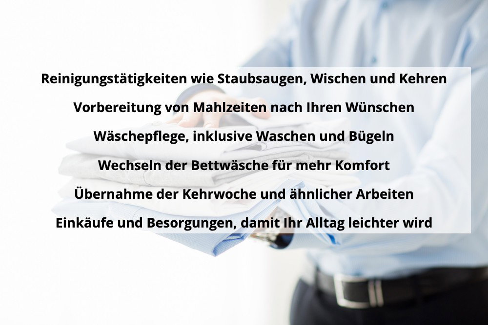 Wäsche für Senioren waschen.