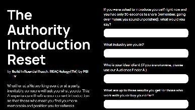 An image of the 30-second Optimized Intro AI tool with its description.